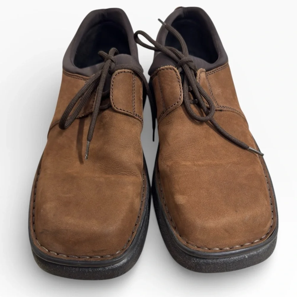 Walking Co Mens Size EU 45 US 11 Brown Suede Lace Up Comfort Shoes Casual